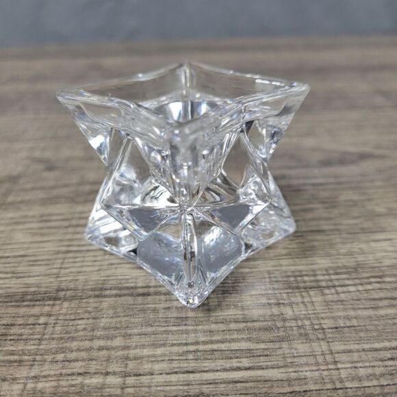 Clear Glass Taper Candleholders; Set of 2‎ - Picture 7 of 9